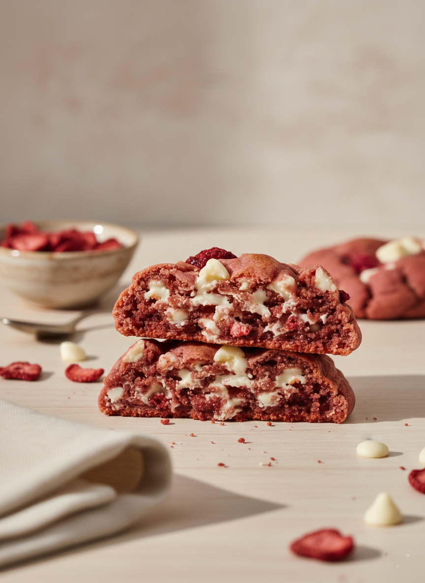 Strawberry Crème Cookies